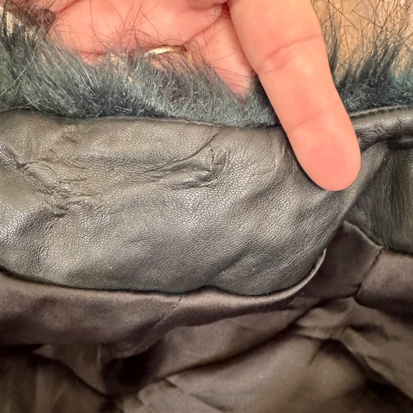 Free People Frankie Faux Fur Coat Moss Green Women's Size S - Picture 13 of 13